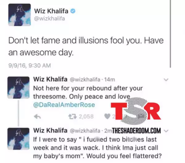 Wiz Khalifa Reacts To His Ex, Amber Rose